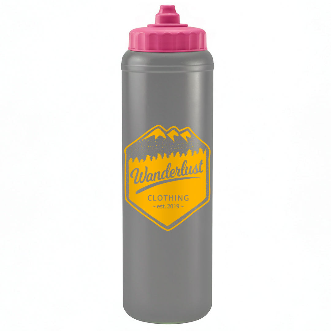 1 Litre Sports Bottle - Valve Lid in red - branded corporate drinkware