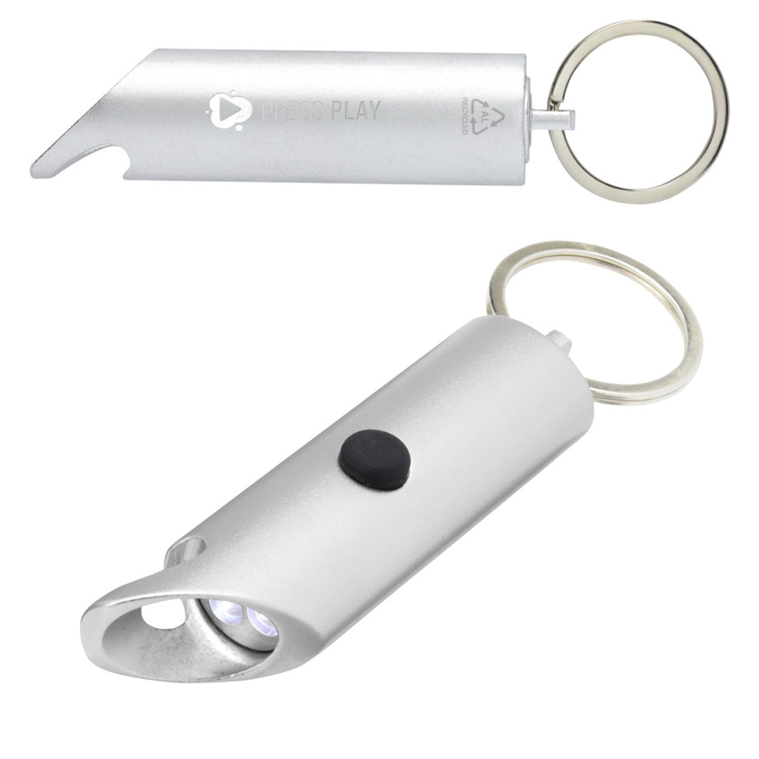 Flare Recycled LED Bottle Opener Keyring