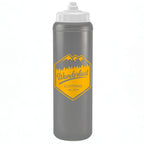 1 Litre Sports Bottle - Valve Lid in silver - branded corporate drinkware