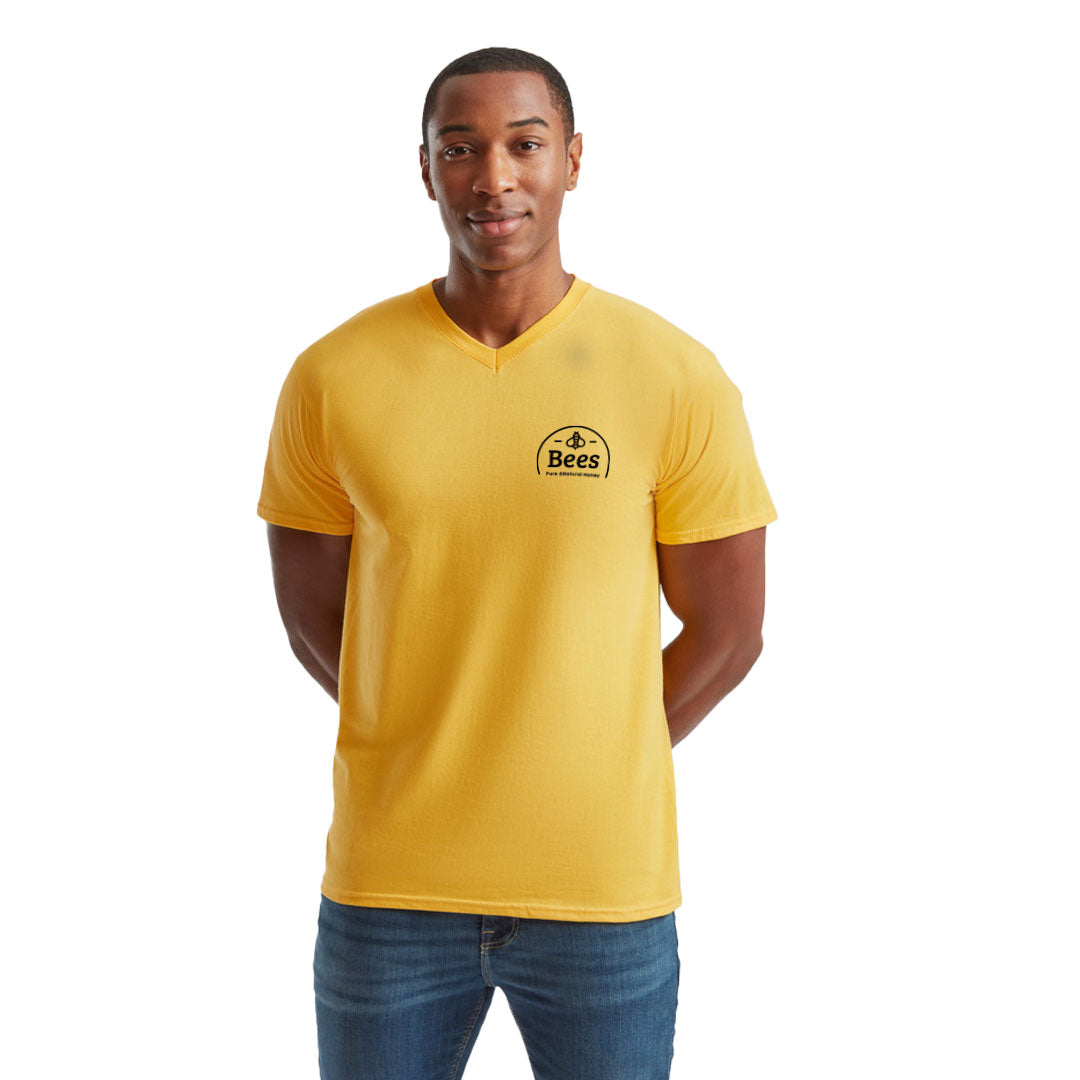 Coloured Fruit of The Loom V-Neck Value Weight T-shirt