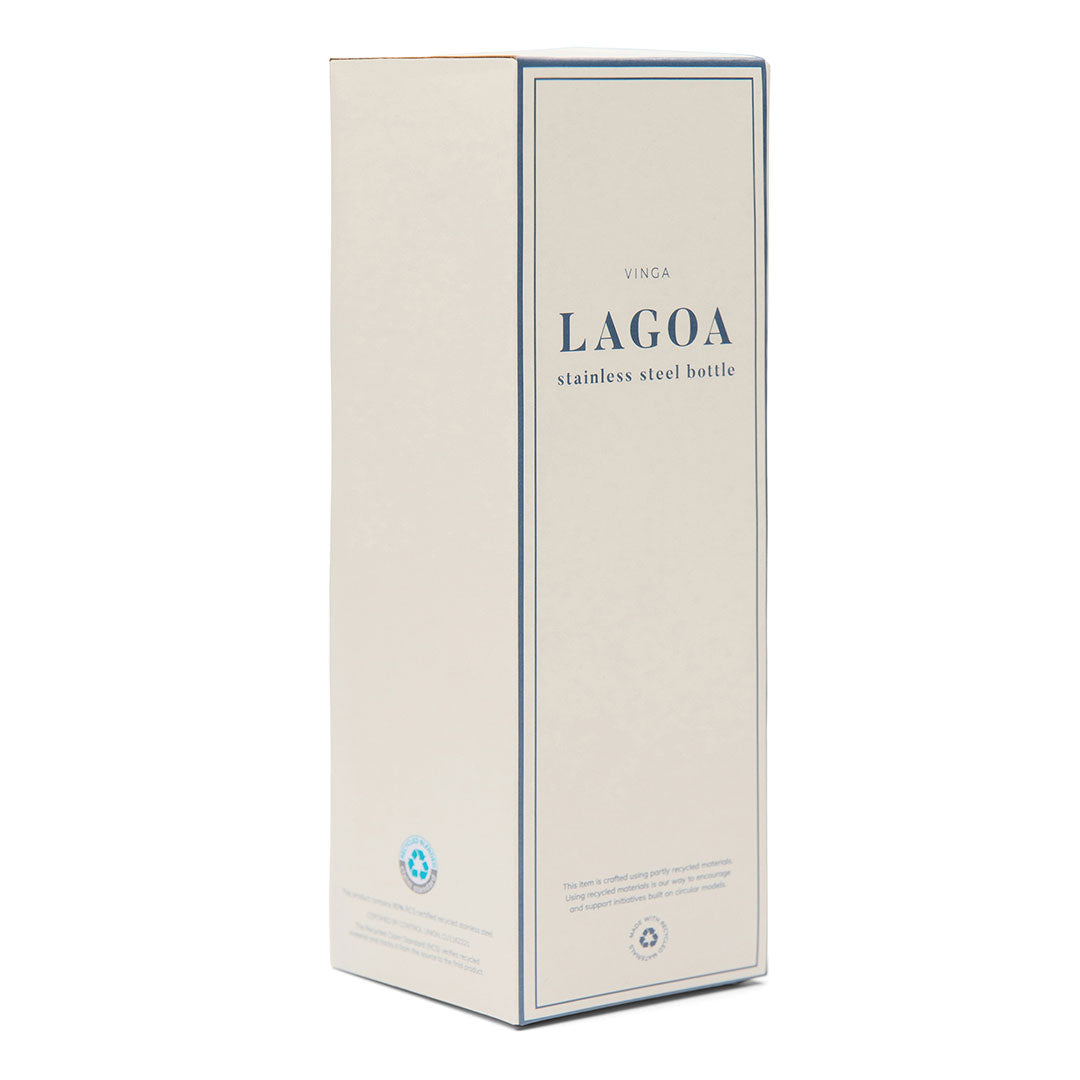 VINGA Lagoa Recycled Stainless Steel Bottle 600ml