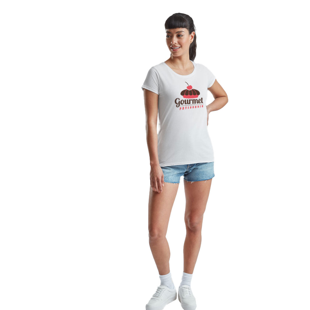 White Fruit of The Loom Ladies Value Weight T-shirt