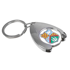 Custom Printed Wishbone Trolley Coin Keyring - 1 Side