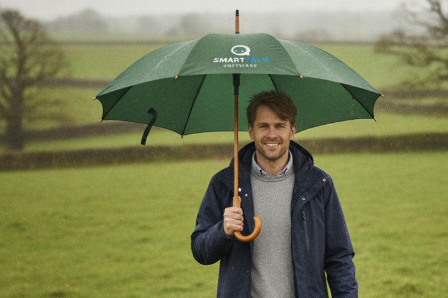 Classic Branded Umbrellas with Wooden Handles
